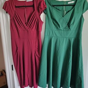 Set Of 2 Retro Style Holiday Party Dresses